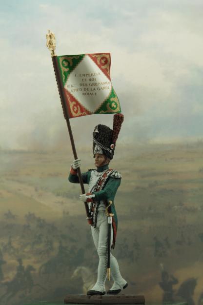 Details about   Tin Soldier Standard Bearer Officer with the Royal Banner 1815 54 mm 